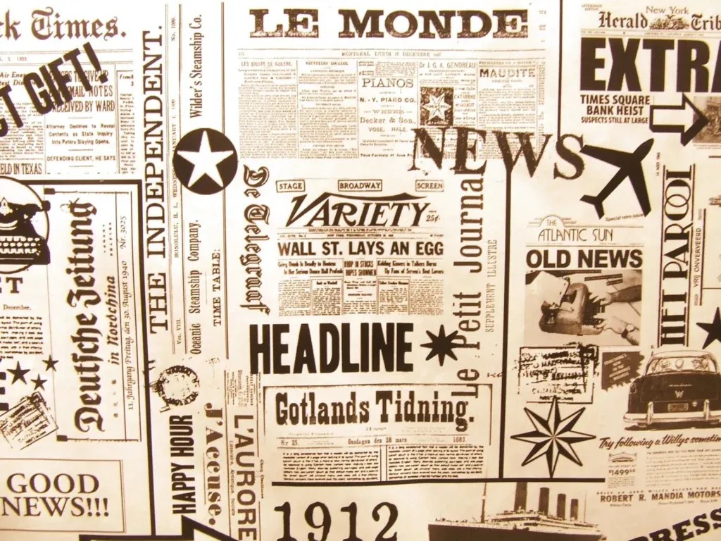 Timeless Elegance: Vintage Newspaper Creates Captivating HD Wallpaper