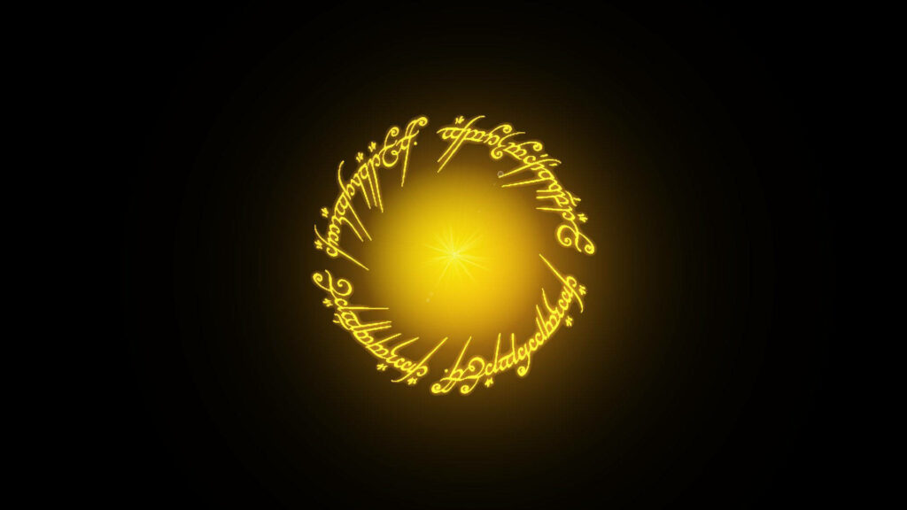 One Ring to Rule Them All: The Lord of the Rings Logo on a Jet Black Wallpaper - 1920x1080 Lord of the Rings Background Photo