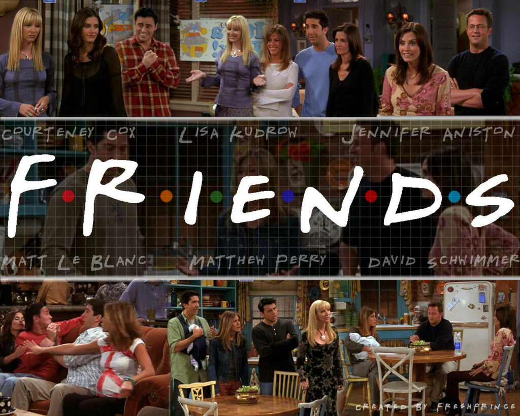 The One with The Iconic Friends Characters – A Digital Wallpaper Featuring Courteney Cox, Lisa Kudrow, Jennifer Aniston and More!