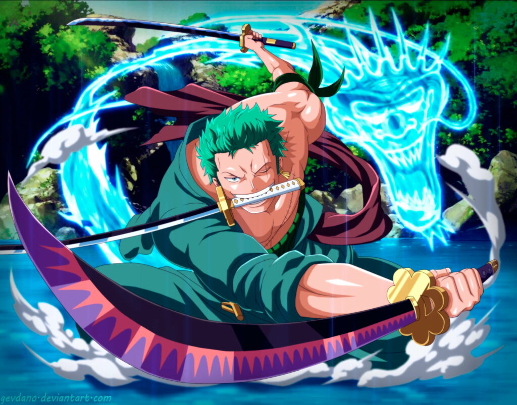 Zorojuro: Unleashing the Samurai Spirit in Wano Arc - A Stunning HD Wallpaper Capture of Zoro in Action!