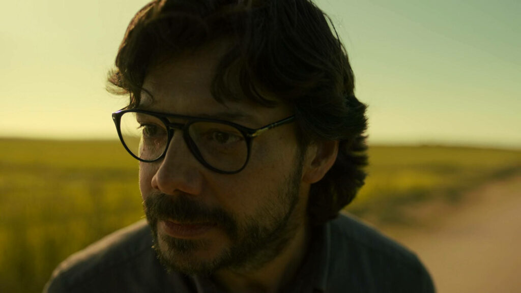 The High-Stakes Debate: The Professor Clashes in Ultra HD Stillcut Wallpaper from Money Heist Series