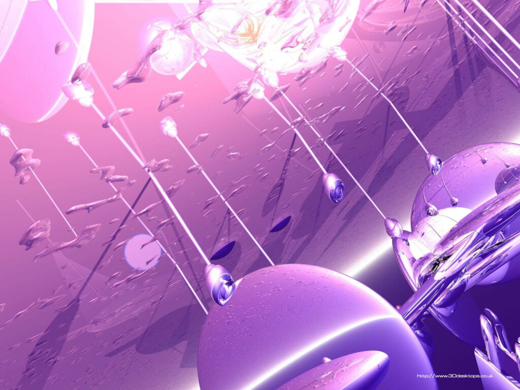 Purple Hued Wonderland: Unleashing Y2k Vibes with Hanging Spheres - Mesmerizing Aesthetic Wallpaper