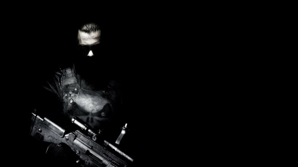 Marvel's Punishing Crusader: Frank Castle Roams the Shadows in High Definition Wallpaper
