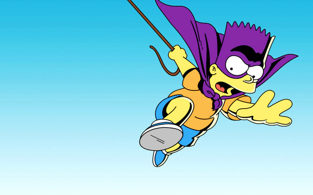 Power-Up with Superhero Bart: The Ultimate Simpsons Wallpaper