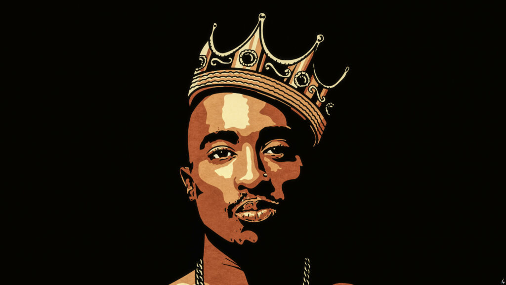Royal Tribute: Stunning Dope Tupac iPhone Lock Screen Wallpaper