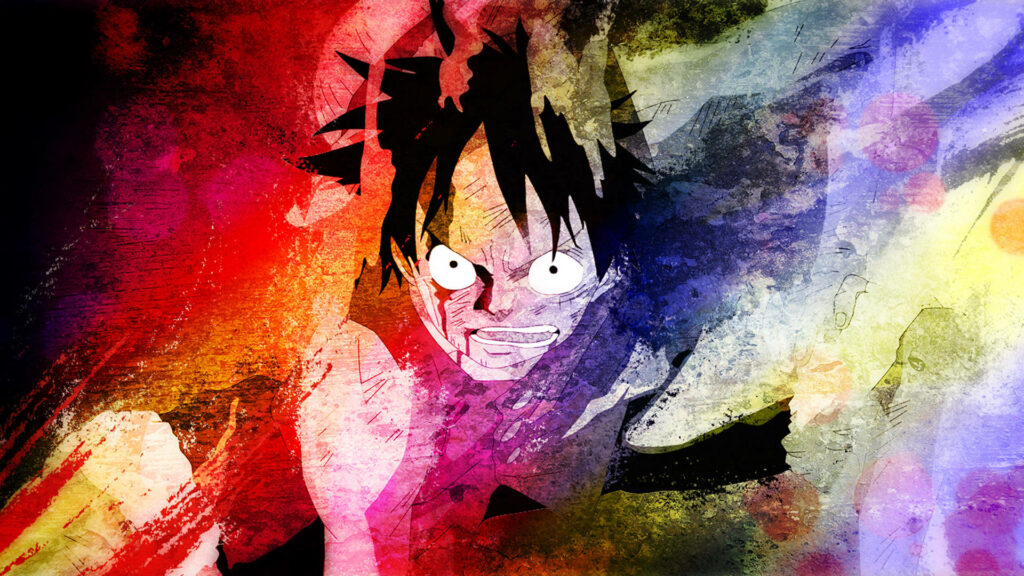 The Legendary Pirate King, Luffy, Rules with Colorful Authority - Captivating Background Photo Wallpaper