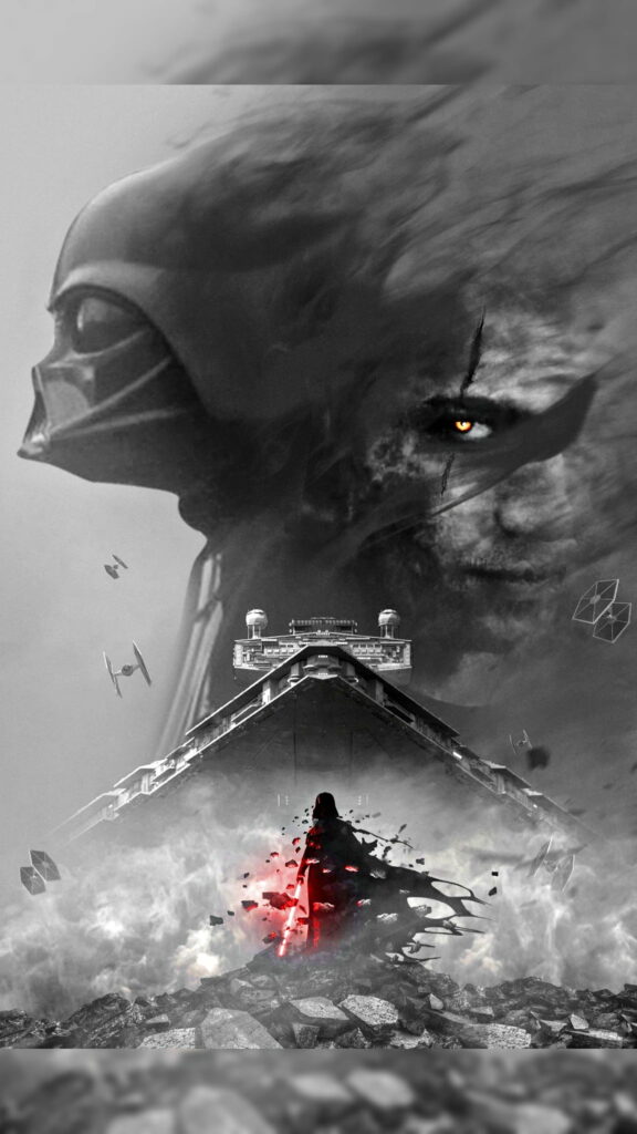 Dark Transformation: Anakin Skywalker's Evolution into Darth Vader - Star Wars HD Phone Wallpaper