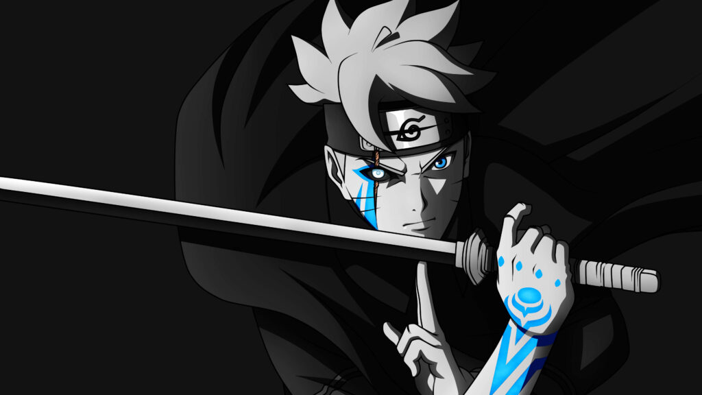 The Enigmatic Challenge: Adult Boruto, the Seventh Hokage, Confronts a Mysterious Foe Wallpaper