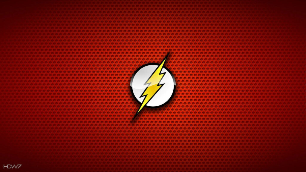 The Flash Emblem Against Red Textured Background - Dynamic Wallpaper for Fans