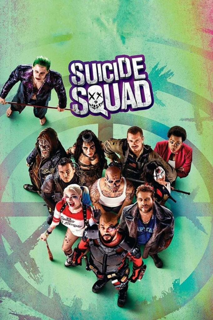 Dynamic Suicide Squad Team Wallpaper: Colorful Action Background
