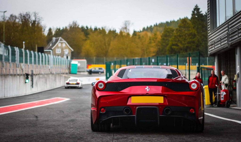 The Exhilarating Journey: Unleashing the Magnificence of the Iconic Ferrari 458 Speciale on an Endless Highway Wallpaper