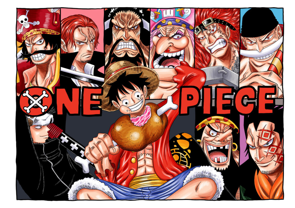 The Gathering Storm: Monkey D Dragon and the Warlords of the Sea in One Piece Anime Wallpaper