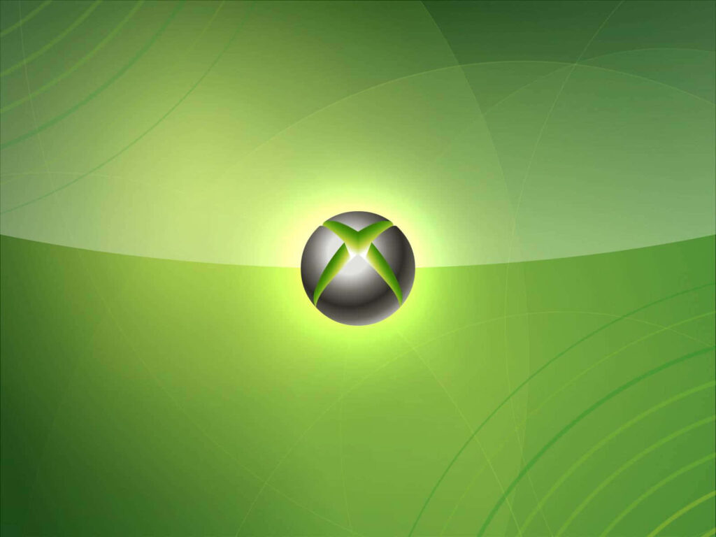 Xbox Logo on a Green Abstract Background Wallpaper