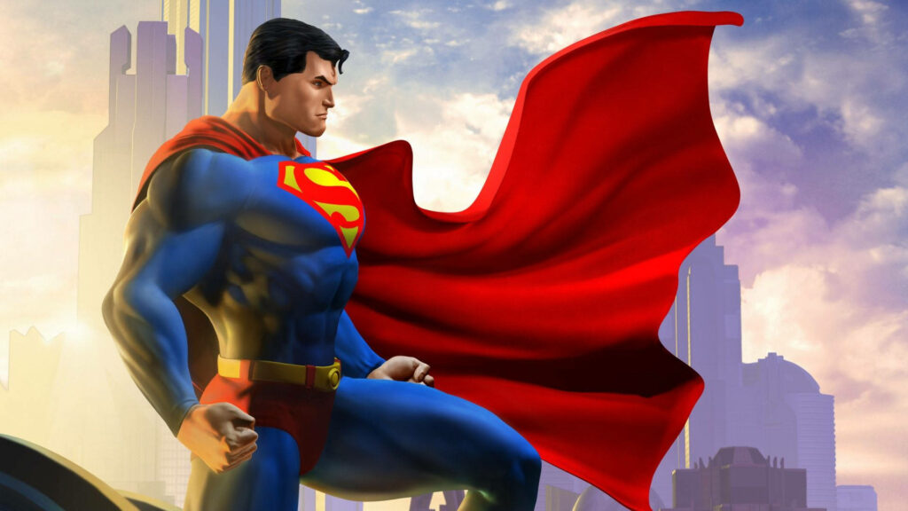 Superman Soars Above Metropolis: Man of Steel Wallpaper
