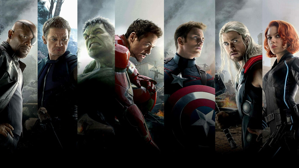 Legendary Marvel Assembled: The Avengers Unite in Epic 4K Wallpaper for iPhone