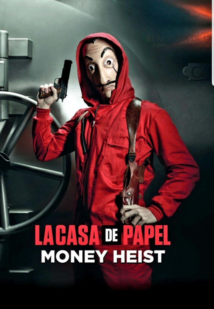 The Heist Unveiled: La Casa de Papel's Notorious Mask Sheds Light on the Impenetrable Vault Wallpaper