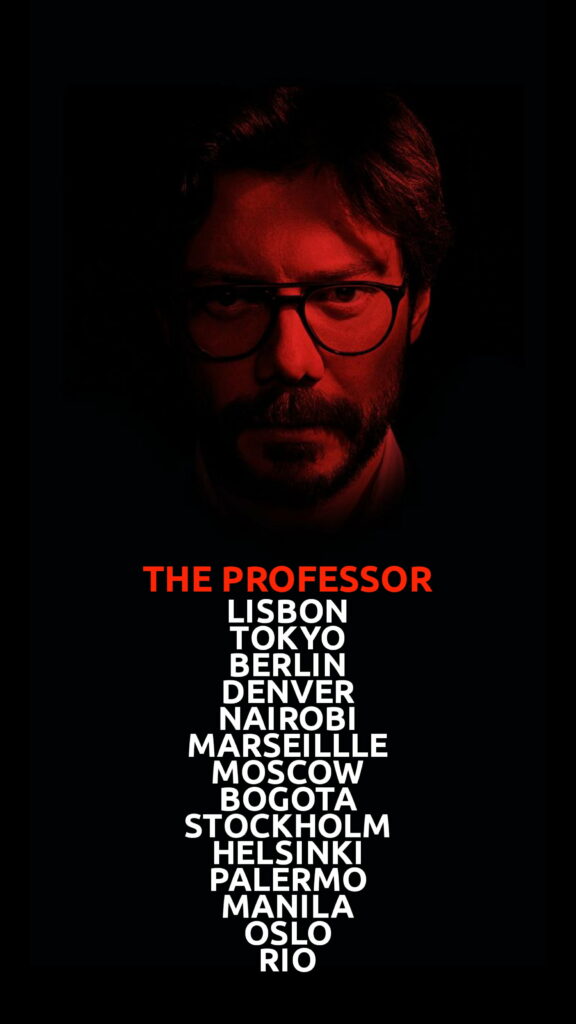 The Mastermind Behind the Money Heist: A Captivating Phone Wallpaper
