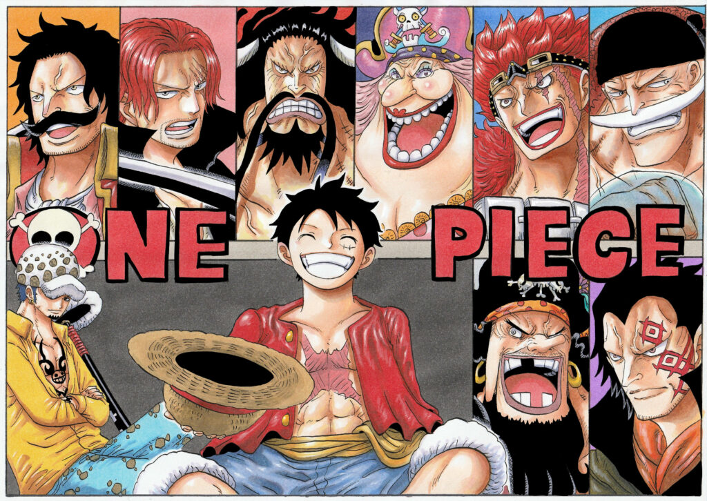 Monstrous Power Unveiled: Monkey D Dragon Unites with Luffy and the Seven Warlords of the Sea - All Set to Rewrite History! Wallpaper