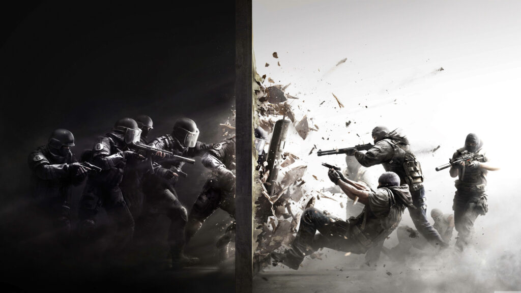 Clash of Colors: Epic Tom Clancy's Rainbow Siege Wallpaper Unveils Intense Hostilities in 8K