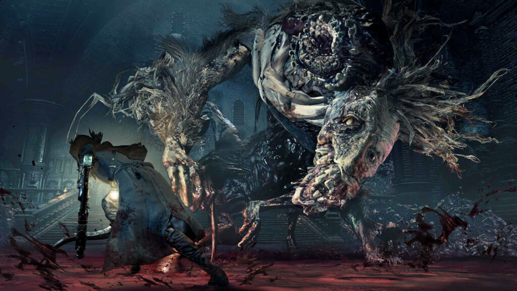 Hunter vs. Beast: The Epic Duel of Bloodborne's Ludwig and the Hunter Wallpaper