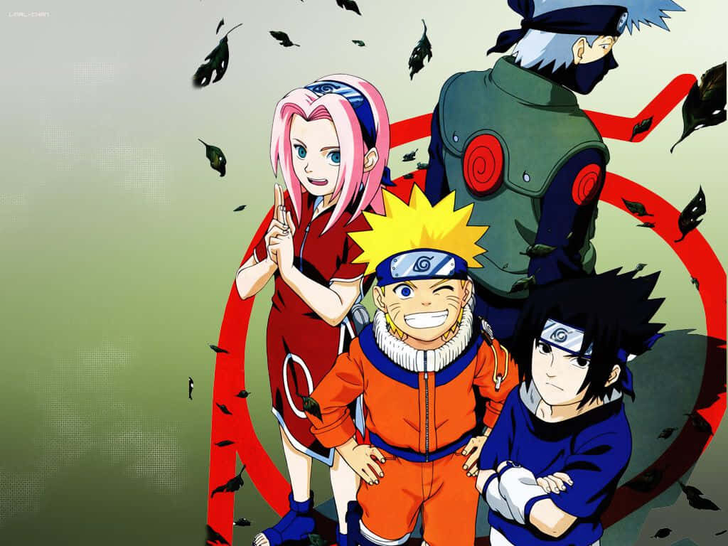 The Unbreakable Bond: Naruto, Sasuke, and Sakura - Standing Tall as Team 7 Embraces Challenges Wallpaper
