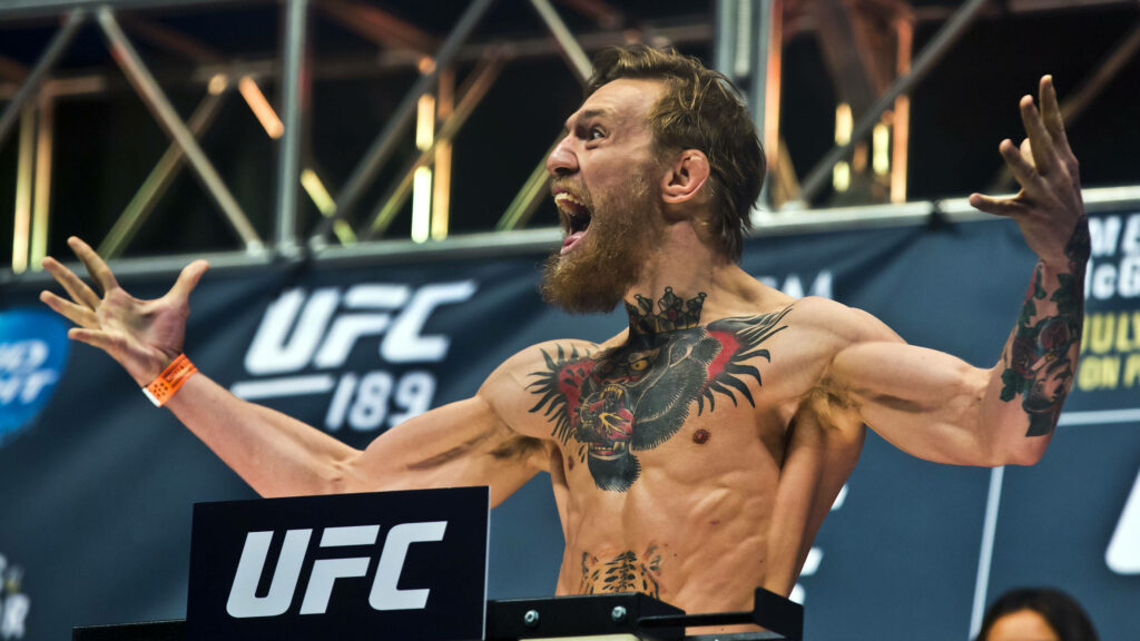 The Electric Fury: Conor McGregor's Epic UFC Weigh-In Wallpaper
