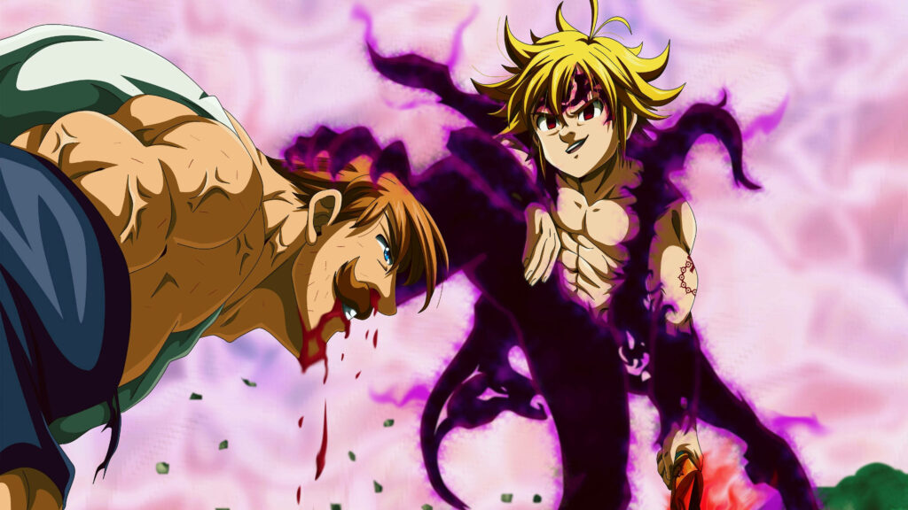 The Unstoppable Force: Meliodas in Assault Mode Wallpaper