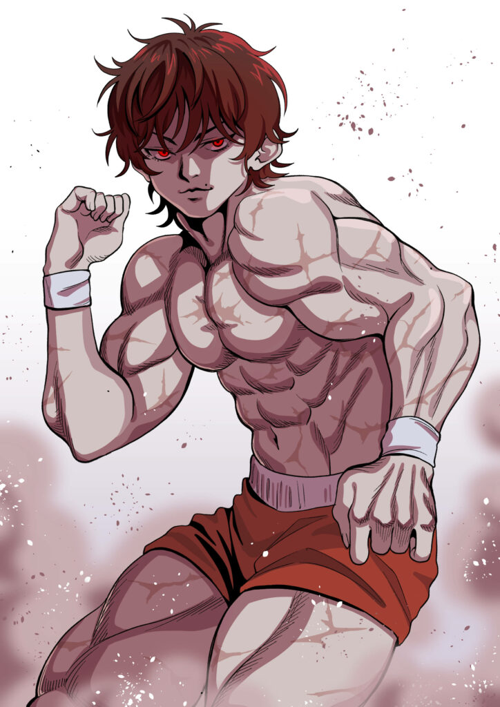 Baki Hanma: Unleashing The Warrior Within in an Epic Dust-Filled Duel Wallpaper