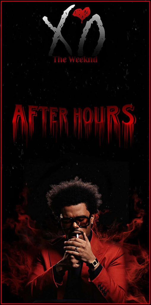 After Hours Wallpaper: The Weeknd in Red Suit & Moody Atmosphere