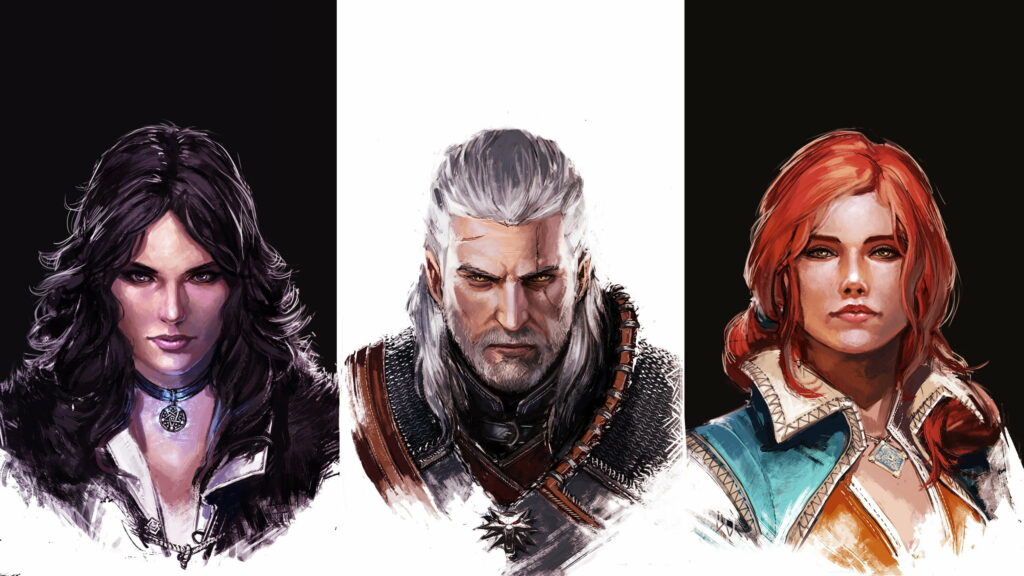 The Witcher III: Epic Game Characters Collide in Vibrant QHD Wallpaper