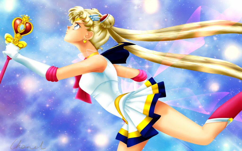 Radiant Heart Empowerment: The Sailor Moon Senshi's Strength Shines in Yellow - HD Wallpaper Background
