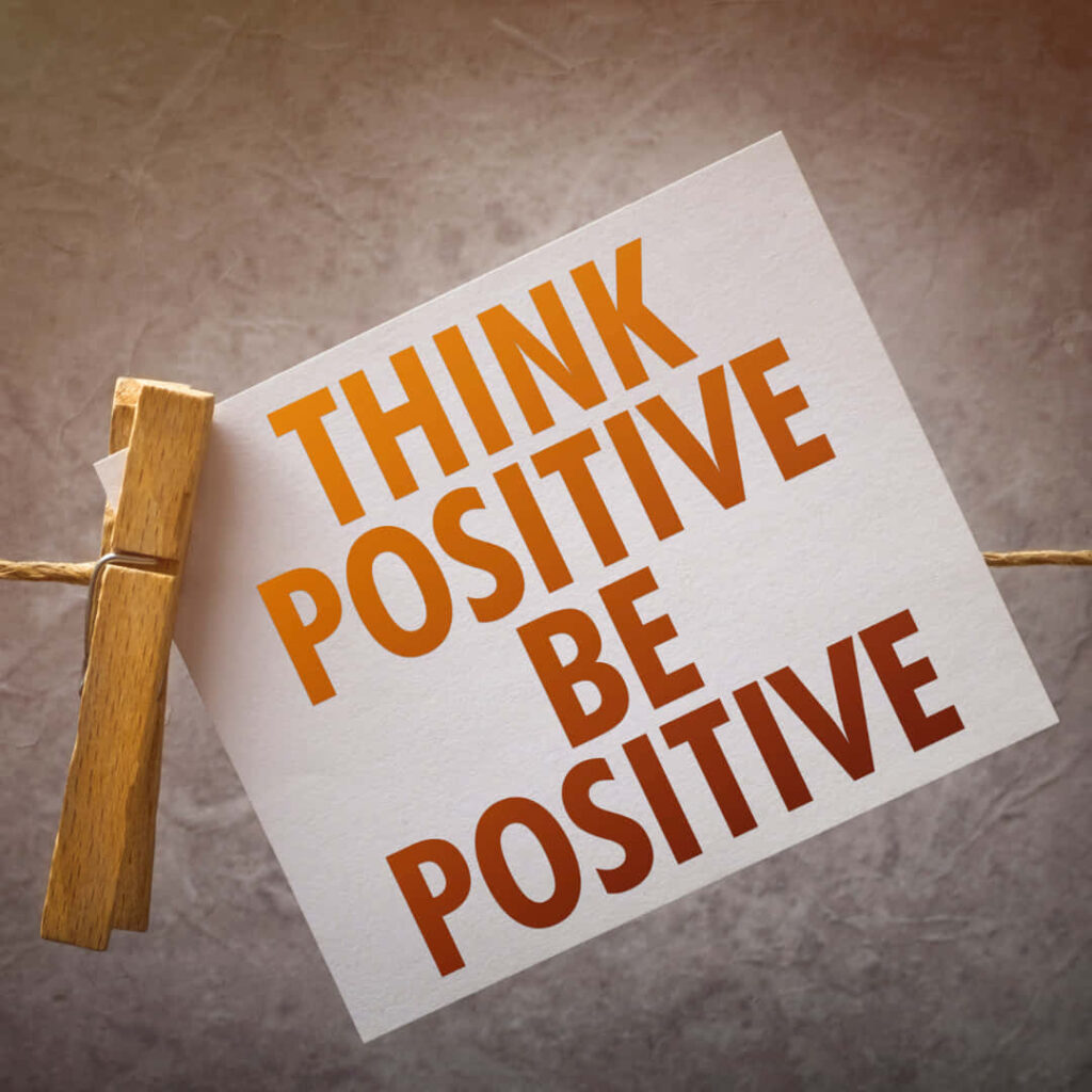 Think Positive Be Positive Wallpaper: Inspiring Textured Design