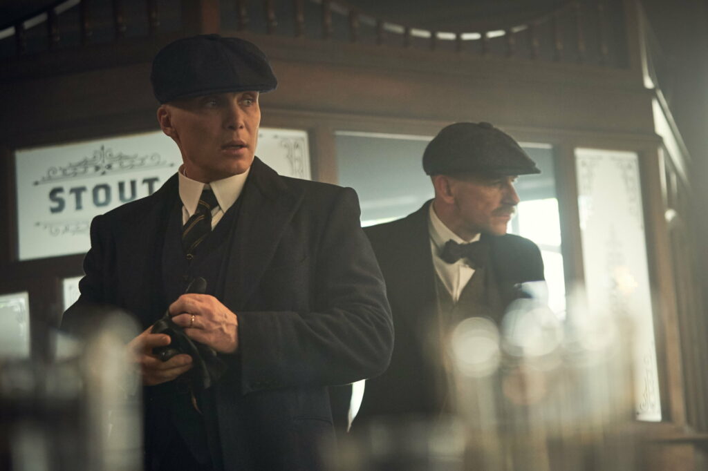 Boldly Blinded: Captivating 4K Wallpaper of Cillian Murphy as Thomas Shelby in the TV Show Peaky Blinders