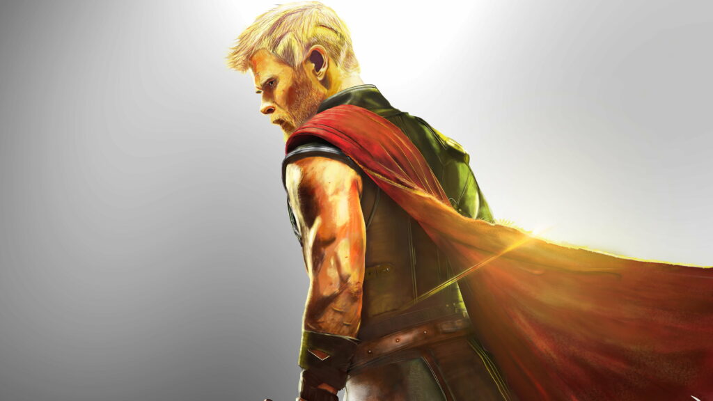 Majestic Thor Unleashing Superhero Power: Epic Digital Artwork on Behance Wallpaper