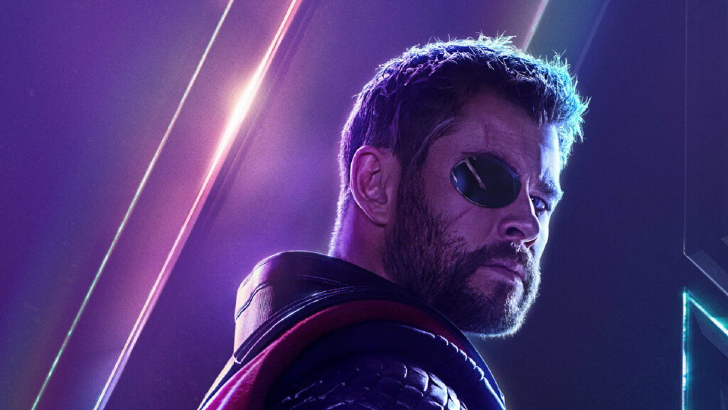 Mighty Thor Unleashes His Power in Spectacular Avengers Infinity War Poster Wallpaper