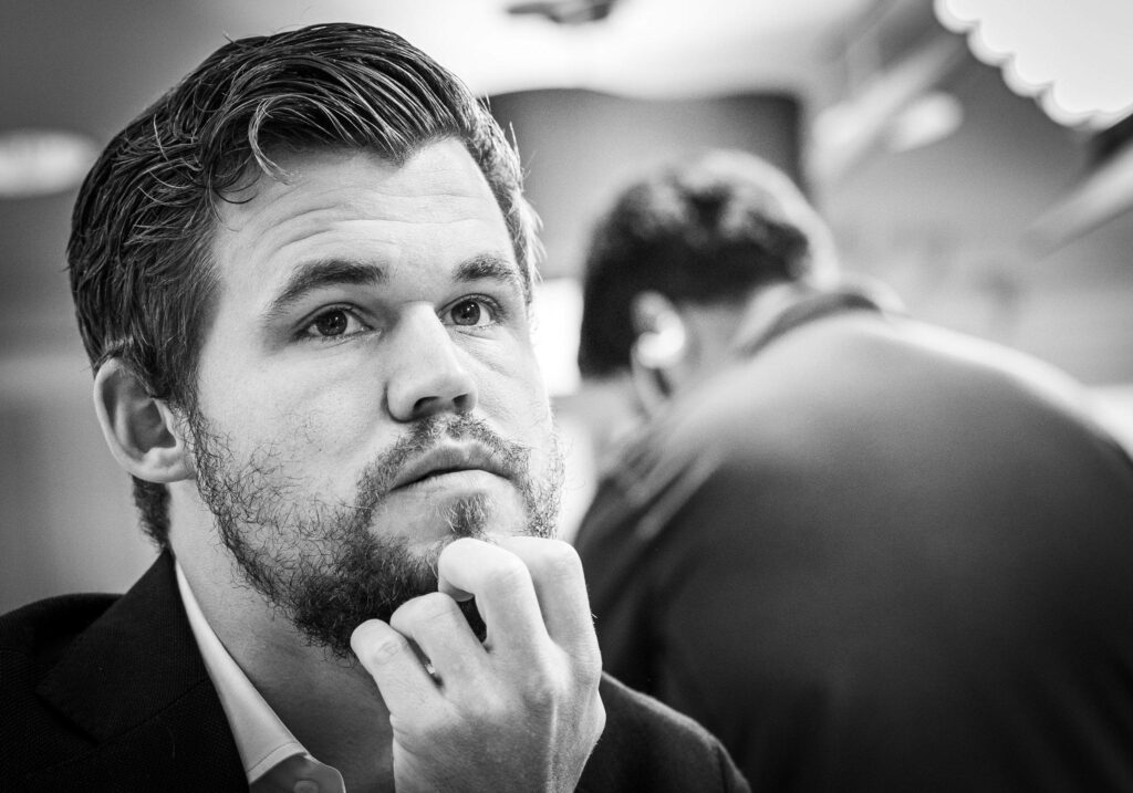 Magnus Carlsen Candid Portrait - Perfect Chess Wallpaper Background