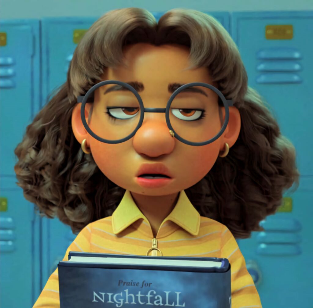 Turning Red Character Wallpaper: Thoughtful School Scene