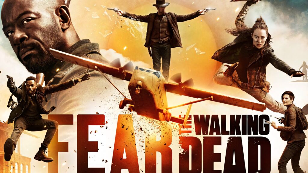 Fear The Walking Dead Dynamic Wallpaper: Intense Action & Plane Explosion