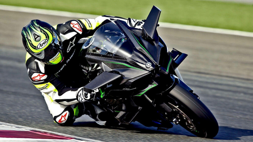 Thrilling Kawasaki H2R Wallpaper: Speed, Design & Racetrack Action