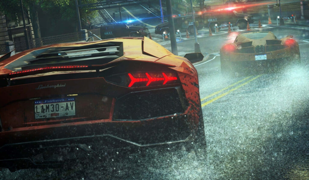 High-Speed Sports Car Chase PC Wallpaper - Need for Speed Inspired