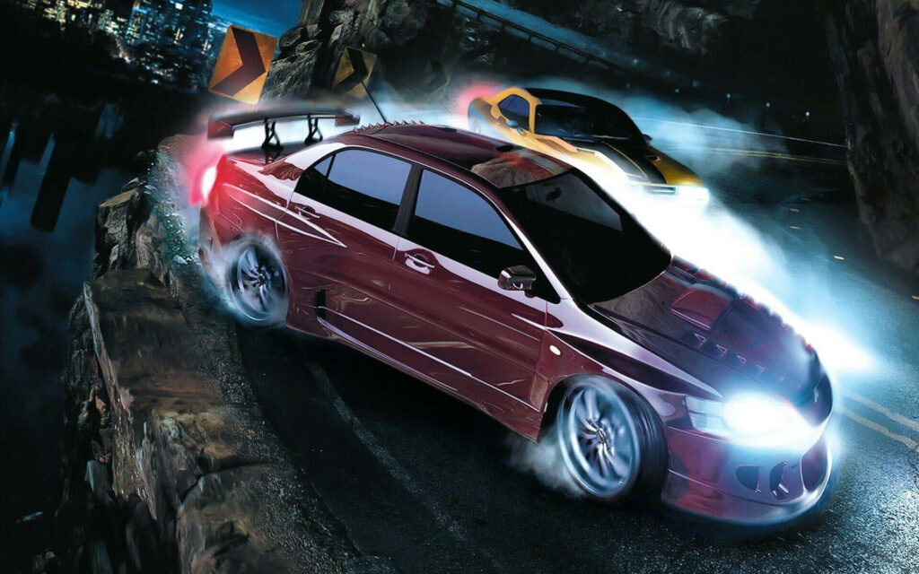 Adrenaline-Packed Need for Speed Wallpaper: Nighttime Race Scene