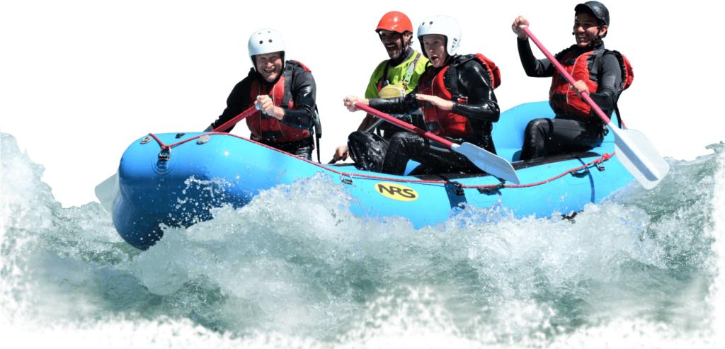 Exciting White Water Rafting Adventure - Teamwork on the Waves Wallpaper