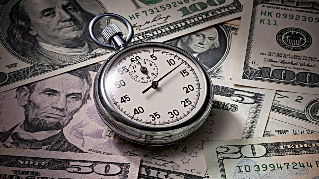 Valuing Every Second: Time is Gold in this High-Definition Wallpaper