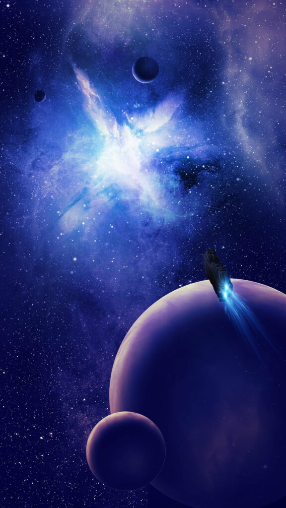 Interstellar Breach: An Enigmatic Journey through Time and Cosmos Wallpaper