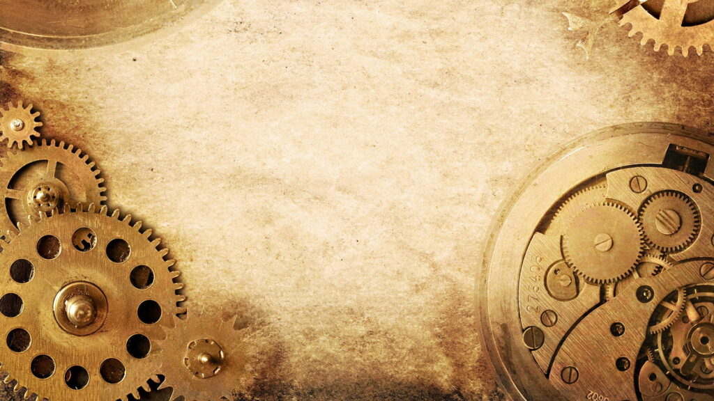 Steampunk Timepiece: Immersed in the Intricate Gears of Technological Splendor Wallpaper