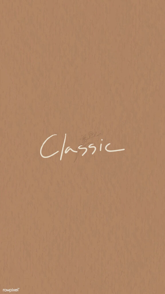 Simplicity in Brown: Embracing Classic Elegance with a Minimalist Typeface and Warm Pastel Tones Wallpaper