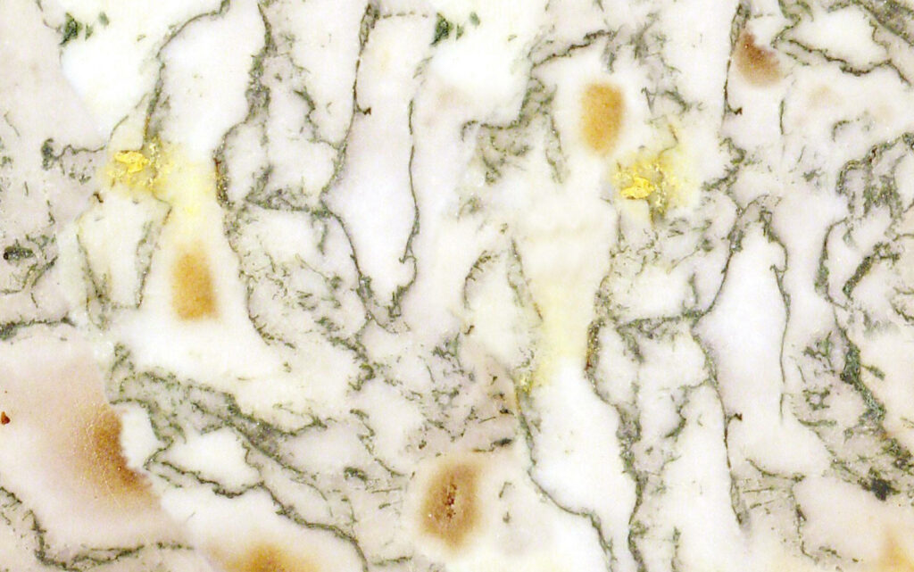 Elegant Essence: Calacatta Gold Abstract Marble Delights as a Classic Desktop Masterpiece Wallpaper
