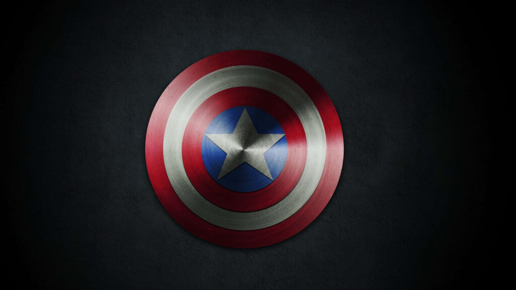 Vintage Marvel: Captain America Stands Tall against the Night Wallpaper
