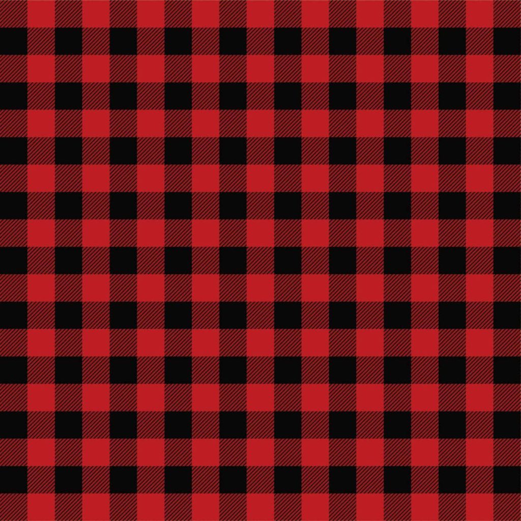 Seamless red and black buffalo plaid pattern perfect for rustic cabin and festive holiday design Wallpaper
