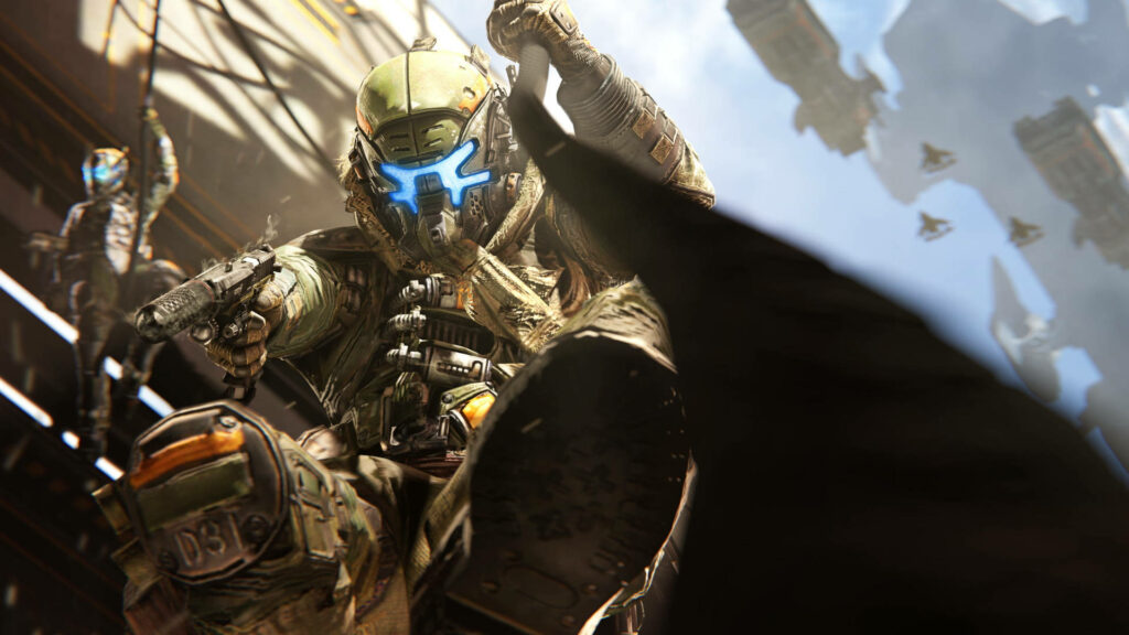 Titans Clash: Davis's Looming Stomp in Titanfall Desktop Wallpaper
